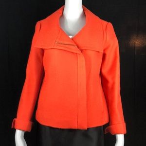 Talbots Wool Blend Orange Jacket w/Hidden Zipper